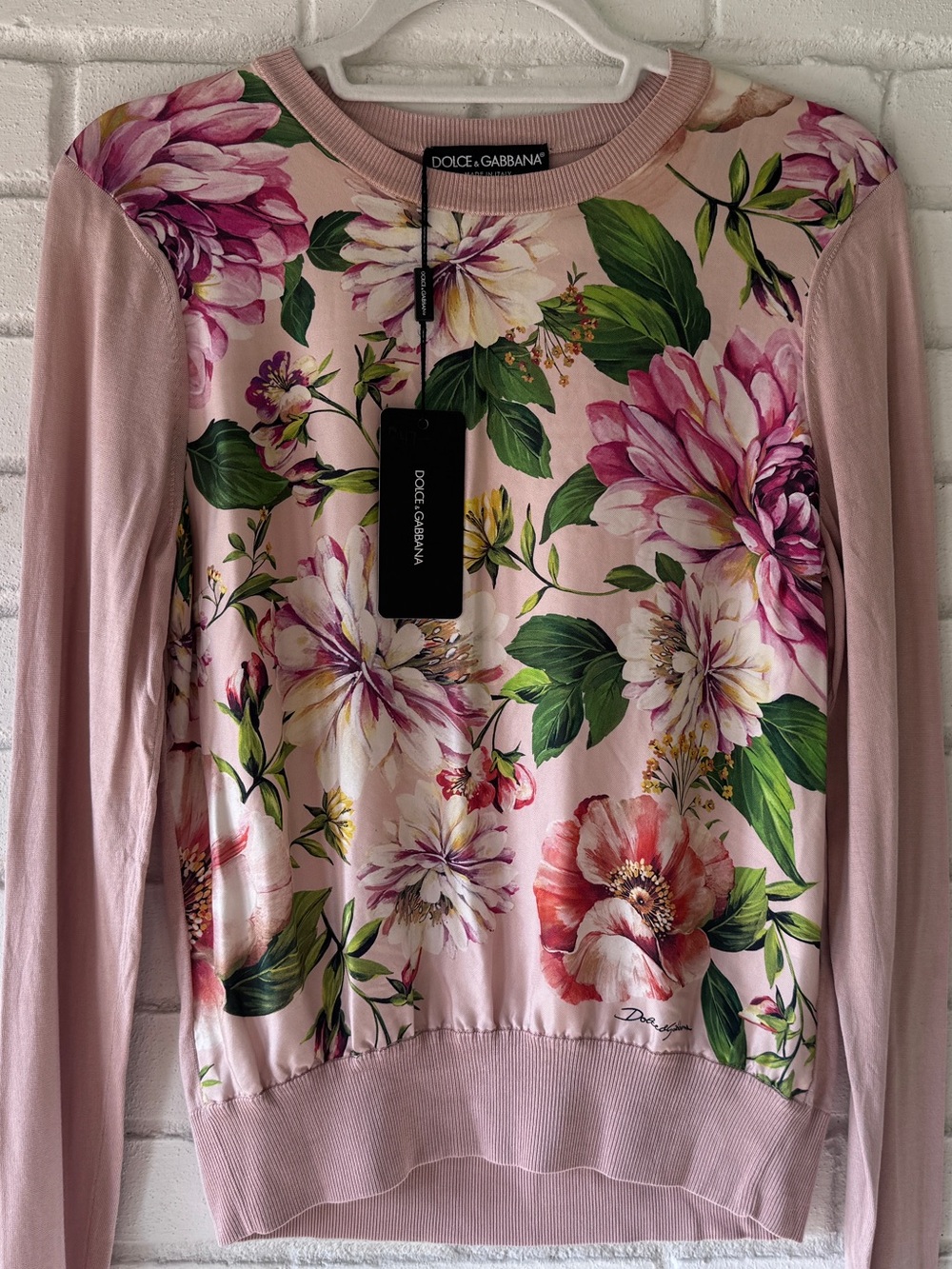 Dolce & Gabbana High Cuff Silk Sweater
